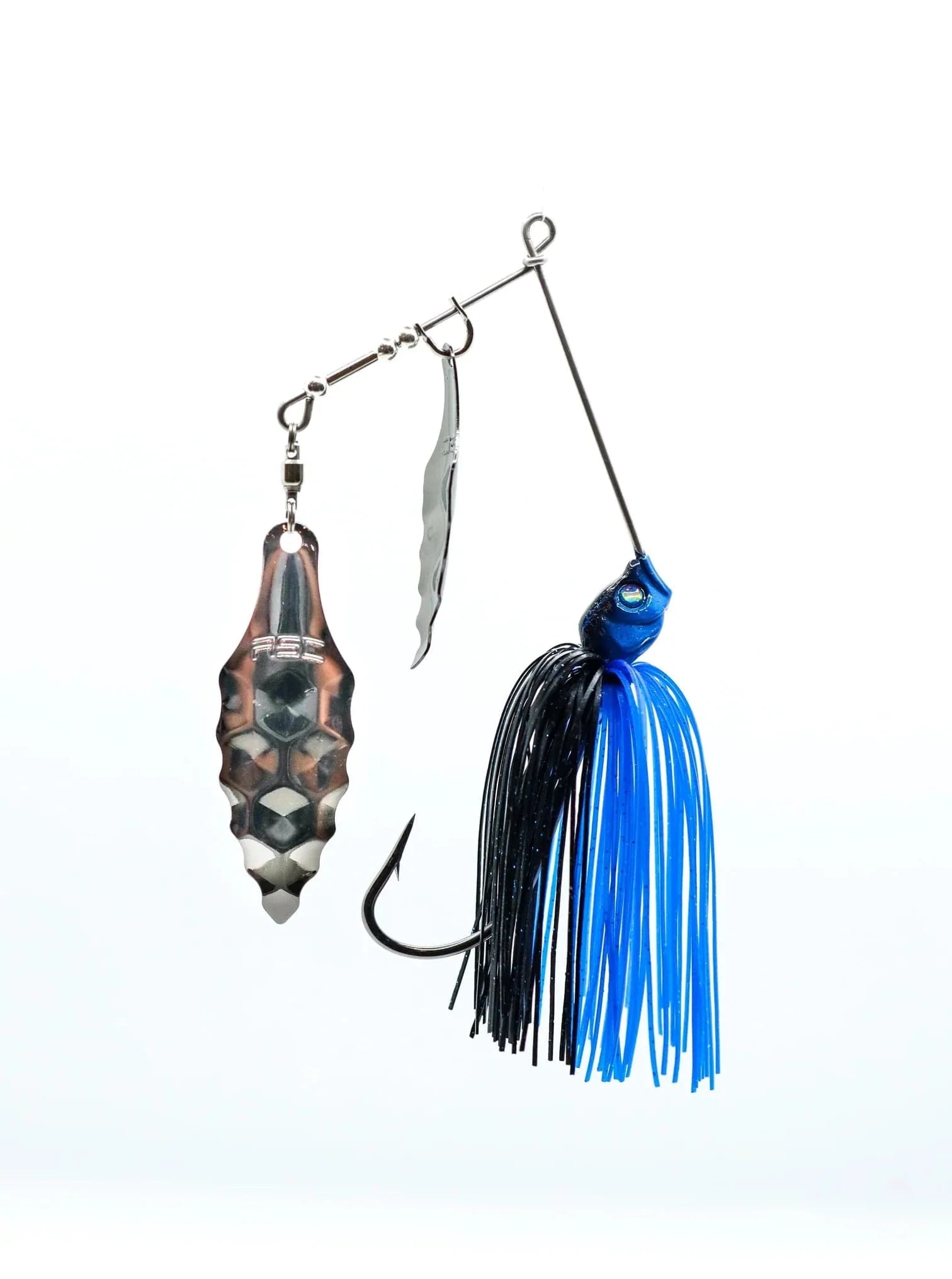American Snakehead Customs Spinnerbaits Blue Magic Cobra V2.0 Spinnerbait, Kunai Blade