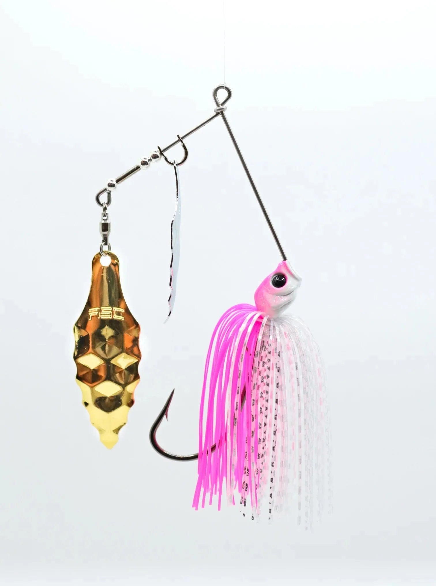 American Snakehead Customs Spinnerbaits Flamingo Cobra V2.0 Spinnerbait, Kunai Blade