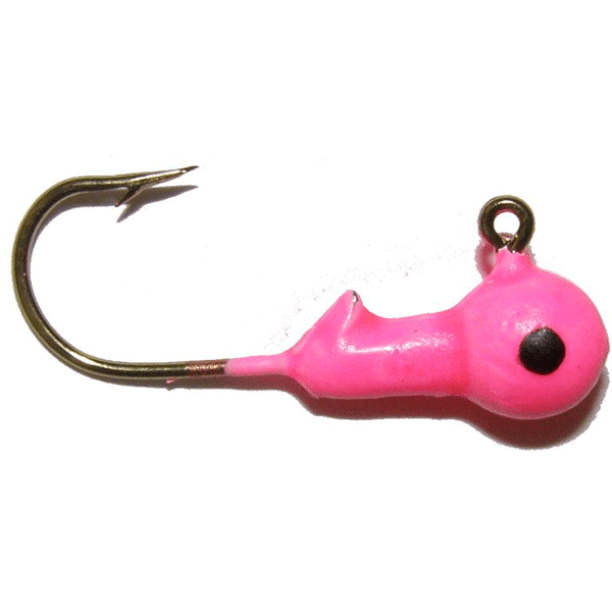 Big Bite Baits Jig Heads 1/32 oz / Pink/Black Eye Big Bite Jig