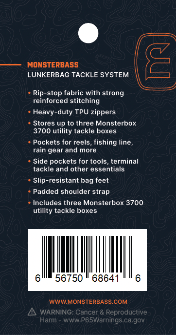 MONSTERBASS Tackle Bags & Boxes LUNKERBAG