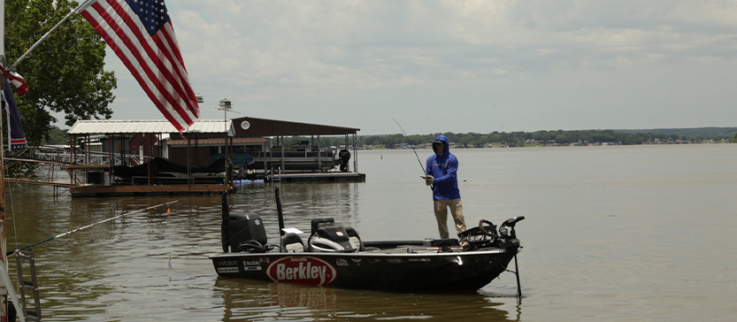 Mayflies, snakes, and big bass in the bushes greet Carson at Grand Lake, OK