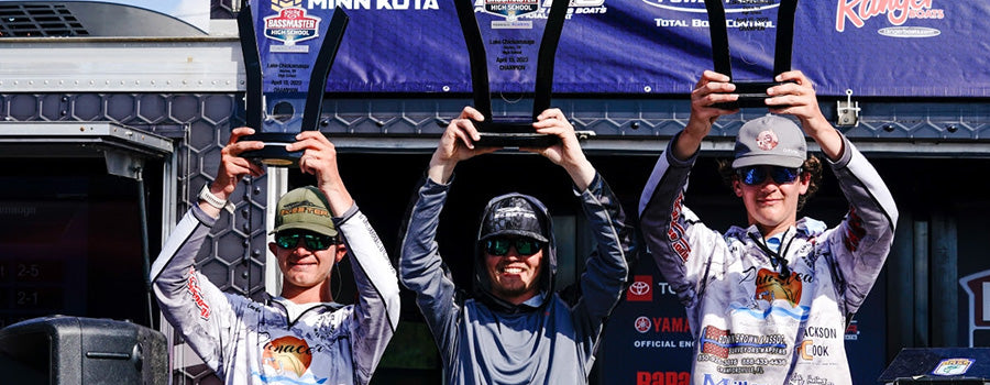 Florida's Falk And Blackmon Lift The Trophy At Bassmaster High School Series Event On Chickamauga