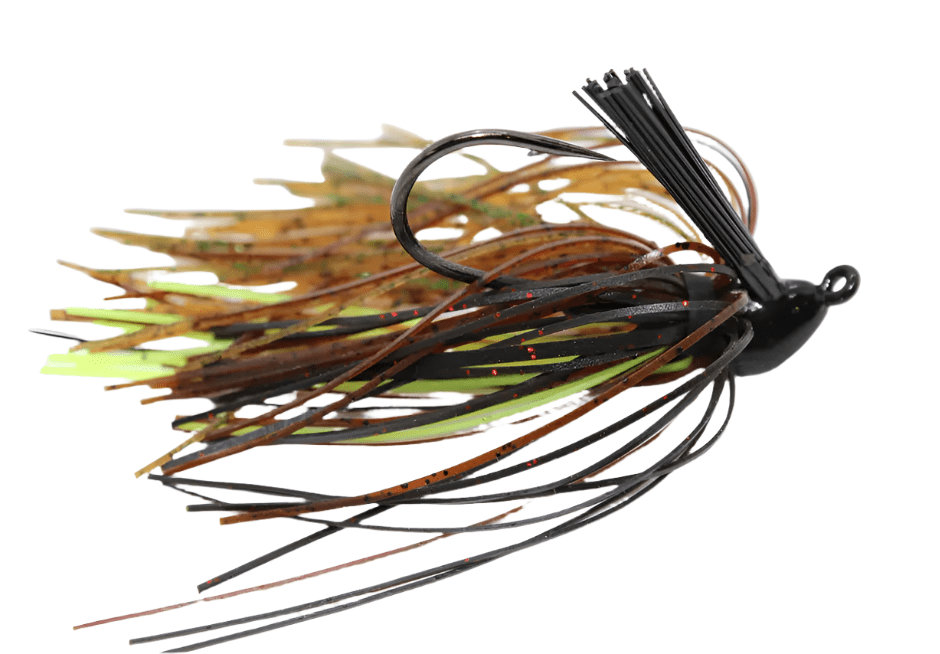 BO's Jigs Flipping jigs Chartreuse Root Beer Flipping Jig