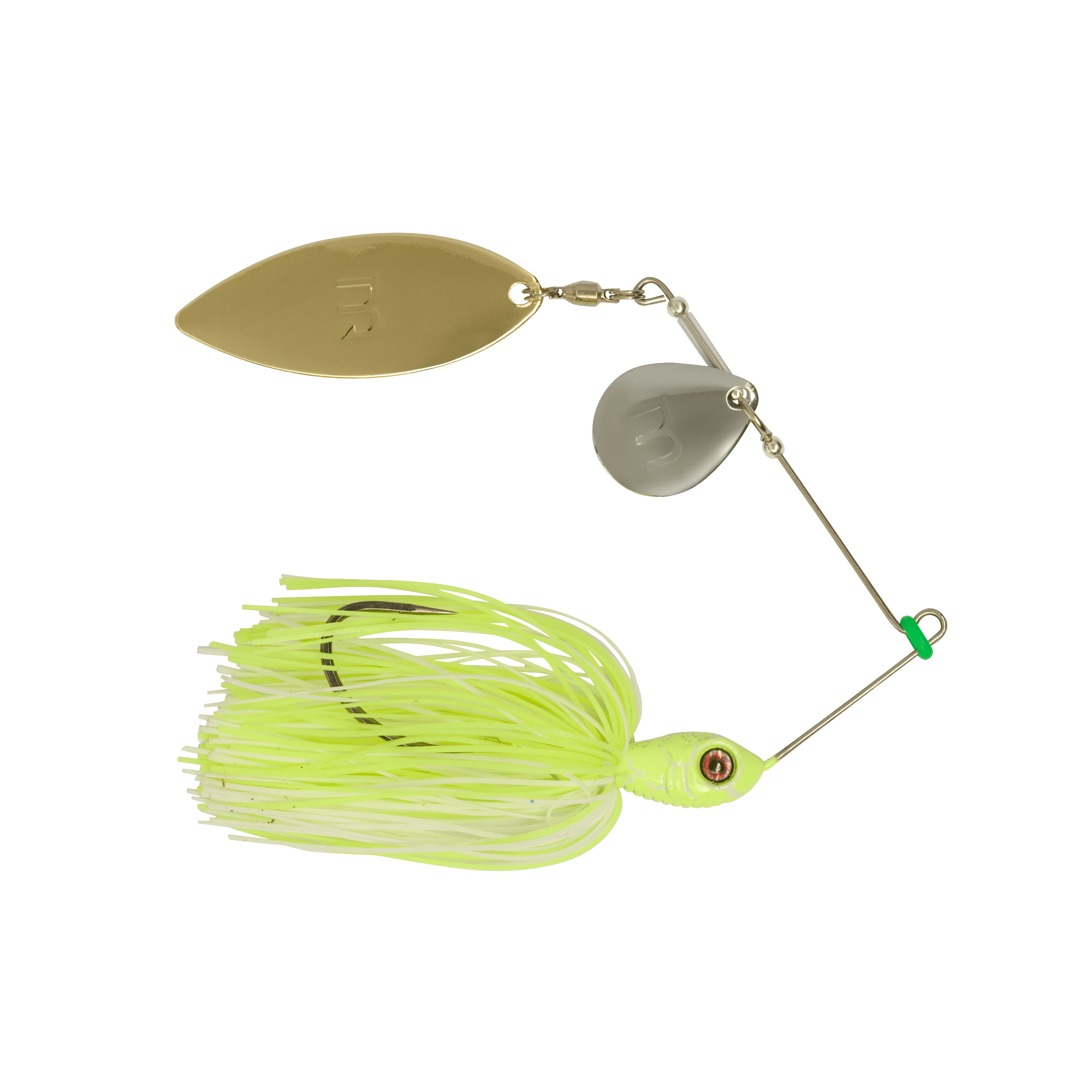 MONSTERBASS Spinnerbaits 3/8 oz / Chartreuse/White Blade Burner - Willow & Colorado