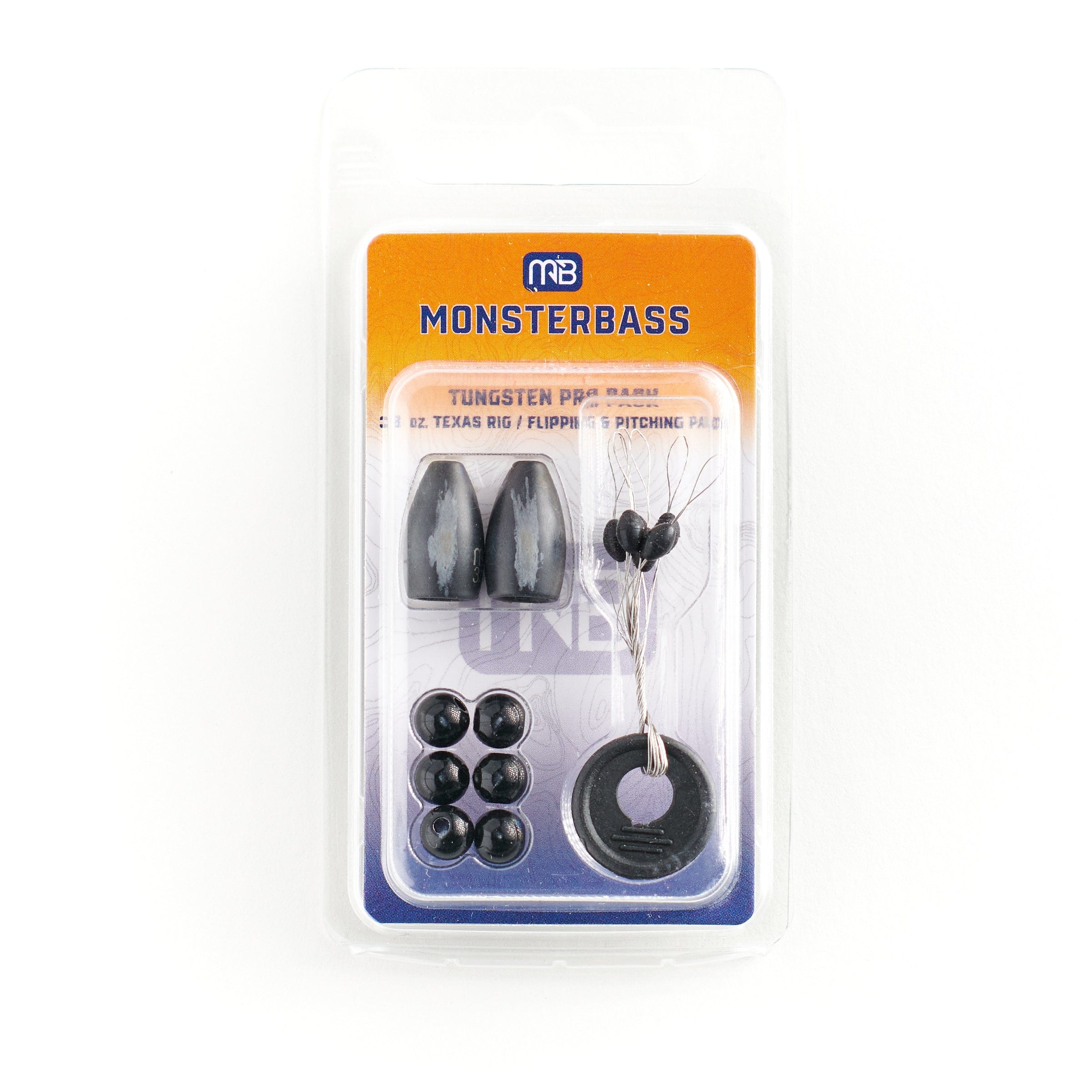 MONSTERBASS Weights 3/8oz Tungsten Pro Pack - Texas Rig / Flipping